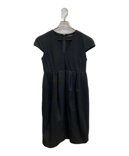 YOKO CHAN（ヨーコチャン）YOKO CHAN (ヨーコチャン) ウールノースリーブワンピース ブラック サイズ:38の古着・服飾アイテム