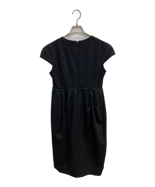 YOKO CHAN（ヨーコチャン）YOKO CHAN (ヨーコチャン) ウールノースリーブワンピース ブラック サイズ:38の古着・服飾アイテム