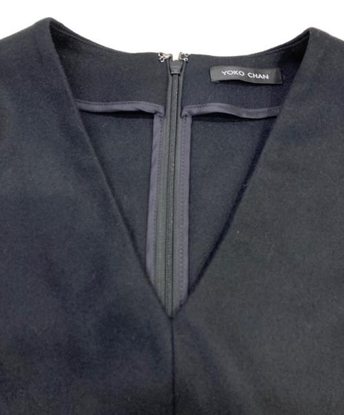YOKO CHAN（ヨーコチャン）YOKO CHAN (ヨーコチャン) ウールノースリーブワンピース ブラック サイズ:38の古着・服飾アイテム