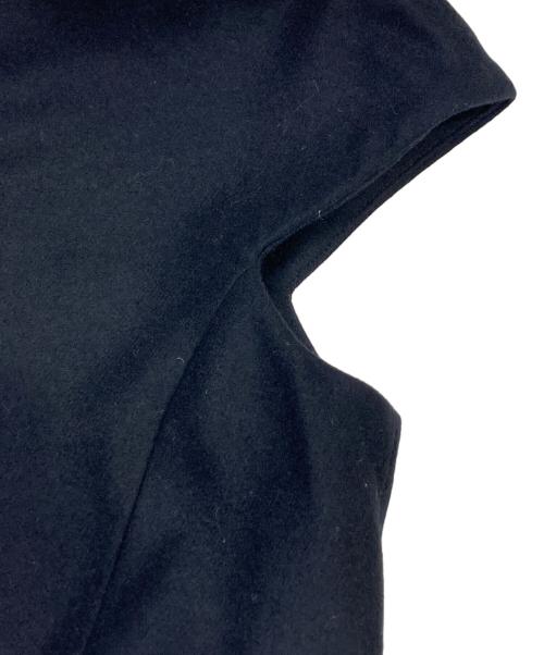 YOKO CHAN（ヨーコチャン）YOKO CHAN (ヨーコチャン) ウールノースリーブワンピース ブラック サイズ:38の古着・服飾アイテム