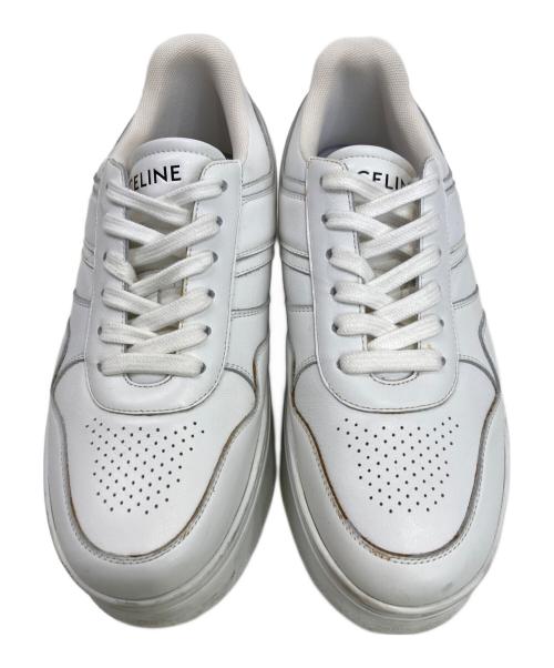 CELINE（セリーヌ）CELINE (セリーヌ) ブロックスニーカー ホワイト サイズ:24㎝24(38)の古着・服飾アイテム