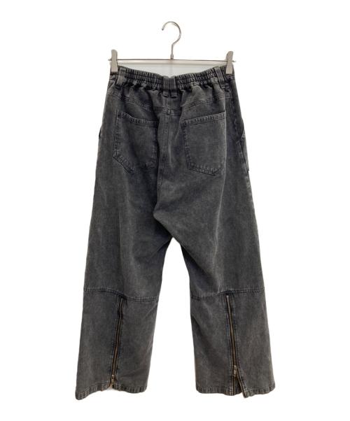 NO ID.（ノーアイディー）NO ID. (ノーアイディー) フラップZIPワイドパンツ ブラック サイズ:1の古着・服飾アイテム