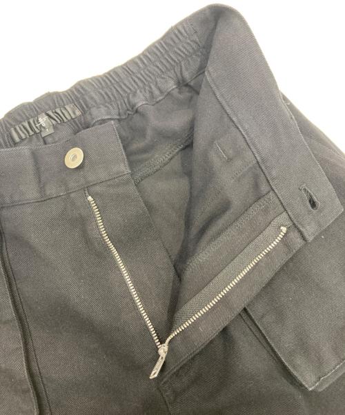 NO ID.（ノーアイディー）NO ID. (ノーアイディー) フラップZIPワイドパンツ ブラック サイズ:1の古着・服飾アイテム