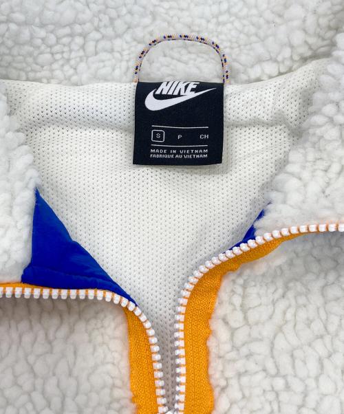 NIKE（ナイキ）NIKE (ナイキ) ボアジャケット ホワイト×ブルー サイズ:Sの古着・服飾アイテム