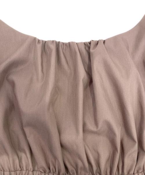 HER LIP TO（ハーリップトゥ）Her lip to (ハーリップトゥ) ノースリーブワンピース ベージュ サイズ:Mの古着・服飾アイテム