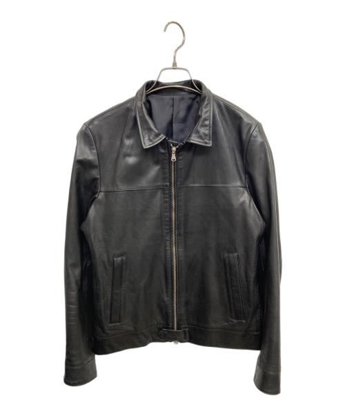 5351 pour les hommes（5351プールオム）5351 pour les hommes (5351プールオム) ベジタブルカウレザーシングルライダース ブラック サイズ:3の古着・服飾アイテム