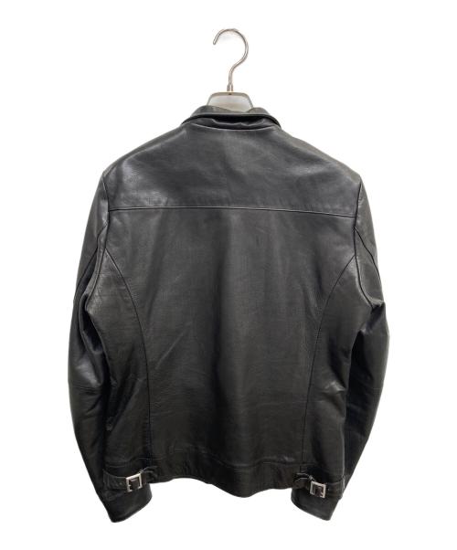 5351 pour les hommes（5351プールオム）5351 pour les hommes (5351プールオム) ベジタブルカウレザーシングルライダース ブラック サイズ:3の古着・服飾アイテム