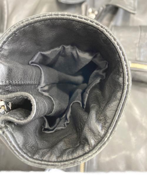 5351 pour les hommes（5351プールオム）5351 pour les hommes (5351プールオム) ベジタブルカウレザーシングルライダース ブラック サイズ:3の古着・服飾アイテム