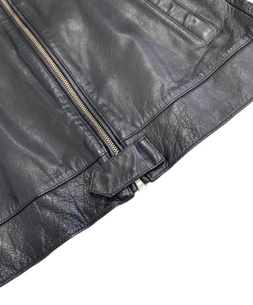 5351 pour les hommes（5351プールオム）5351 pour les hommes (5351プールオム) ベジタブルカウレザーシングルライダース ブラック サイズ:3の古着・服飾アイテム