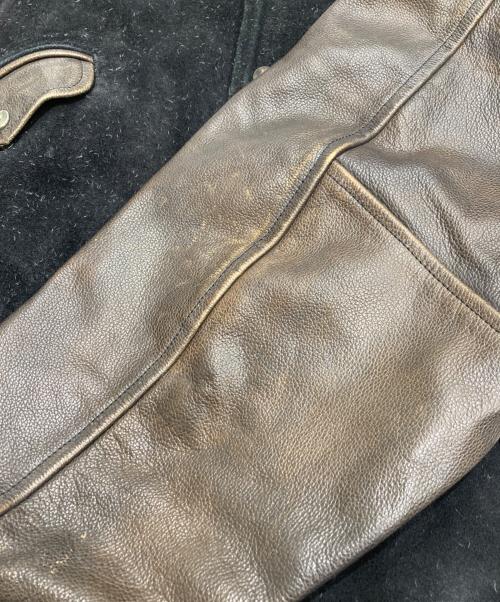 BIGI（ビギ）BIGI (ビギ) スタジャン ブラック×ブラウン サイズ:Mの古着・服飾アイテム