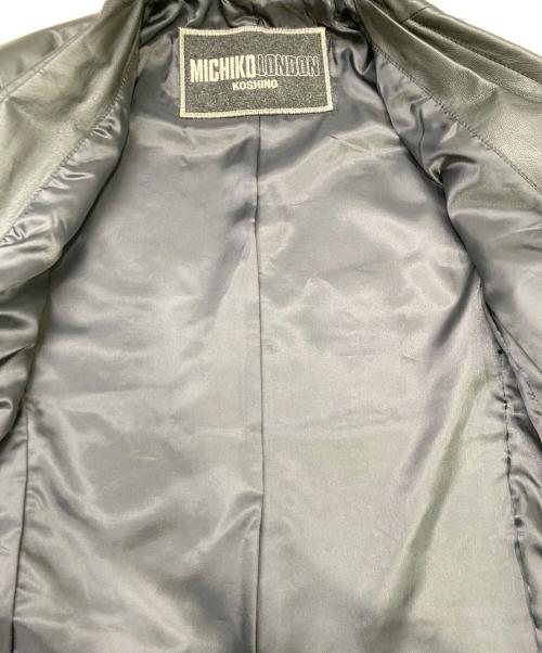 MICHIKO LONDON（ミチコロンドン）MICHIKO LONDON (ミチコロンドン) レザージャケット ブラック サイズ:11ARの古着・服飾アイテム