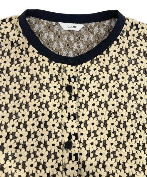 CLANE（クラネ）CLANE (クラネ) 3D FLOWER LACE CARDIGAN ベージュ サイズ:2の古着・服飾アイテム