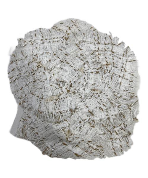 CHANEL（シャネル）CHANEL (シャネル) ココマークボタン ツイードベスト/ミニスカート セットアップ ホワイト サイズ:38の古着・服飾アイテム