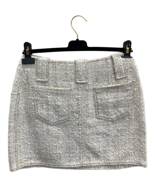 CHANEL（シャネル）CHANEL (シャネル) ココマークボタン ツイードベスト/ミニスカート セットアップ ホワイト サイズ:38の古着・服飾アイテム