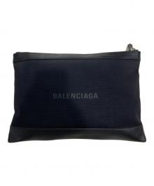 BALENCIAGA（バレンシアガ）の古着「キャンバスクラッチバッグ」｜ブラック
