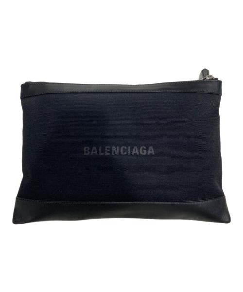 BALENCIAGA（バレンシアガ）BALENCIAGA (バレンシアガ) キャンバスクラッチバッグ ブラックの古着・服飾アイテム