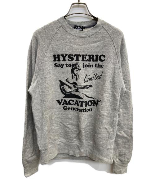Hysteric Glamour（ヒステリックグラマー）Hysteric Glamour (ヒステリックグラマー) ラグランスウェット グレー サイズ:Mの古着・服飾アイテム