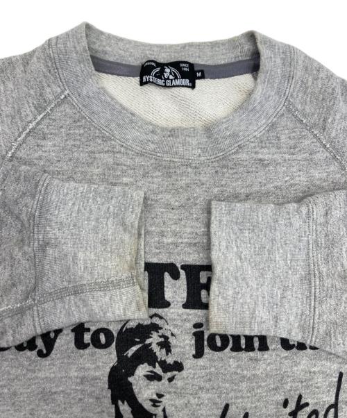 Hysteric Glamour（ヒステリックグラマー）Hysteric Glamour (ヒステリックグラマー) ラグランスウェット グレー サイズ:Mの古着・服飾アイテム