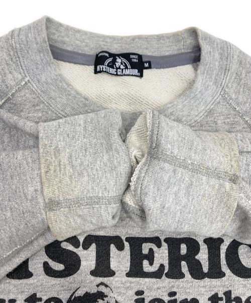 Hysteric Glamour（ヒステリックグラマー）Hysteric Glamour (ヒステリックグラマー) ラグランスウェット グレー サイズ:Mの古着・服飾アイテム