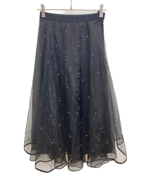 CELFORD（セルフォード）CELFORD (セルフォード) バリエチュールフレアスカート ブラック サイズ:38の古着・服飾アイテム