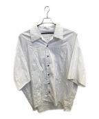 My Beautiful Landletマイビューティフルランドレット）の古着「POPLIN SHORT SLEEVE SHIRTS」｜ホワイト
