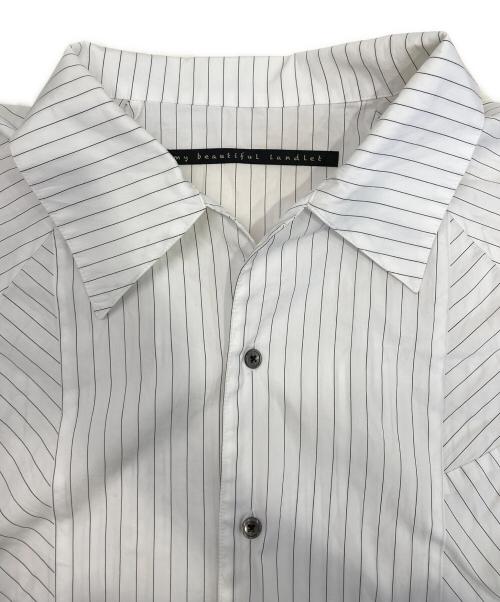 My Beautiful Landlet（マイビューティフルランドレット）My Beautiful Landlet (マイビューティフルランドレット) POPLIN SHORT SLEEVE SHIRTS ホワイト サイズ:１の古着・服飾アイテム