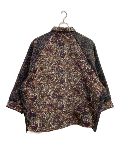 My Beautiful Landlet（マイビューティフルランドレット）My Beautiful Landlet (マイビューティフルランドレット) PAISLEY GOBELIN WEAVING RAGLAN OVERSIZE SHIRT ブラウンの古着・服飾アイテム