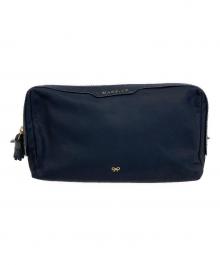 ANYA HINDMARCH（アニヤ・ハインドマーチ）の古着「コスメポーチ」｜ブラック