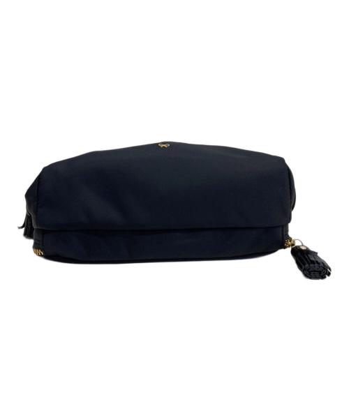 ANYA HINDMARCH（アニヤ・ハインドマーチ）ANYA HINDMARCH (アニヤ・ハインドマーチ) コスメポーチ ブラックの古着・服飾アイテム