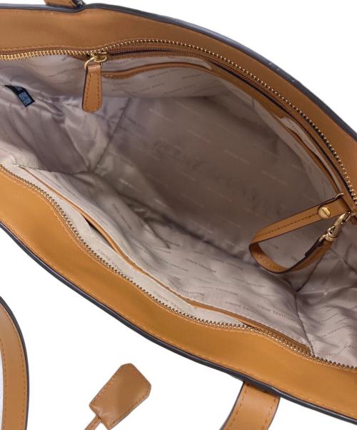 MICHAEL KORS（マイケル・コース）MICHAEL KORS (マイケル・コース) トートバッグ ホワイト×ブラウンの古着・服飾アイテム