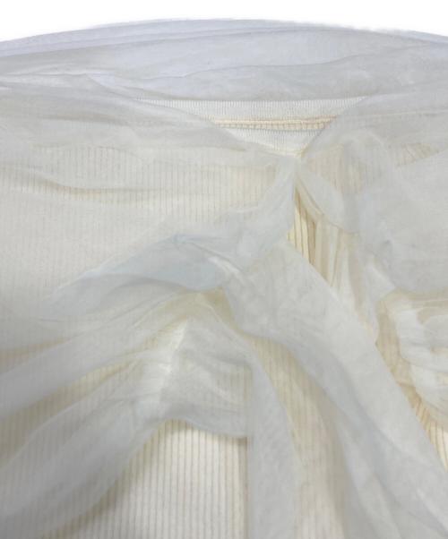 FRAY ID（フレイ アイディー）FRAY ID (フレイ アイディー) 2wayチュールコンビオフショルニット アイボリー サイズ:FREEの古着・服飾アイテム