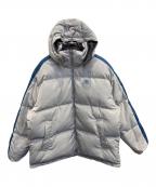 adidasアディダス）の古着「リバーシブルダウンジャケット」｜グレー×ブルー