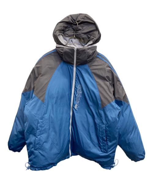 adidas（アディダス）adidas (アディダス) リバーシブルダウンジャケット グレー×ブルー サイズ:2XLの古着・服飾アイテム