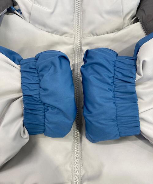 adidas（アディダス）adidas (アディダス) リバーシブルダウンジャケット グレー×ブルー サイズ:2XLの古着・服飾アイテム