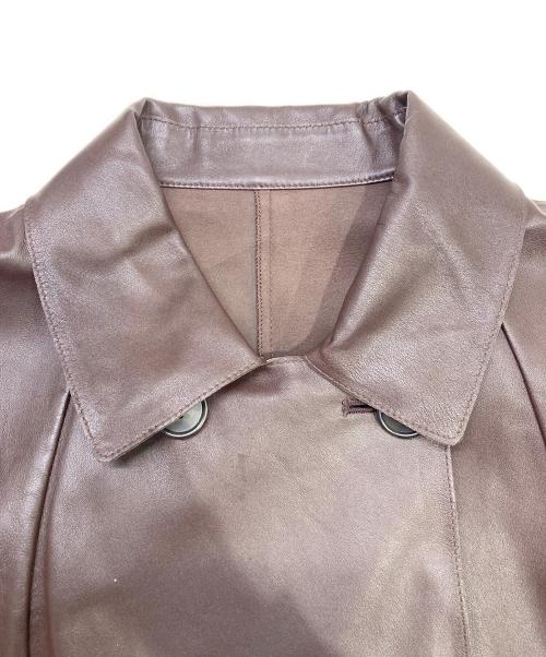 DAMA collection（ダーマコレクション）DAMA collection (ダーマコレクション) ラムレザーコート ブラウン サイズ:9ARの古着・服飾アイテム