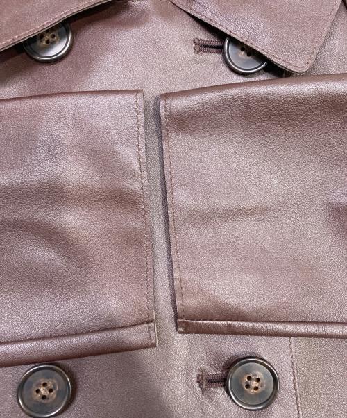 DAMA collection（ダーマコレクション）DAMA collection (ダーマコレクション) ラムレザーコート ブラウン サイズ:9ARの古着・服飾アイテム