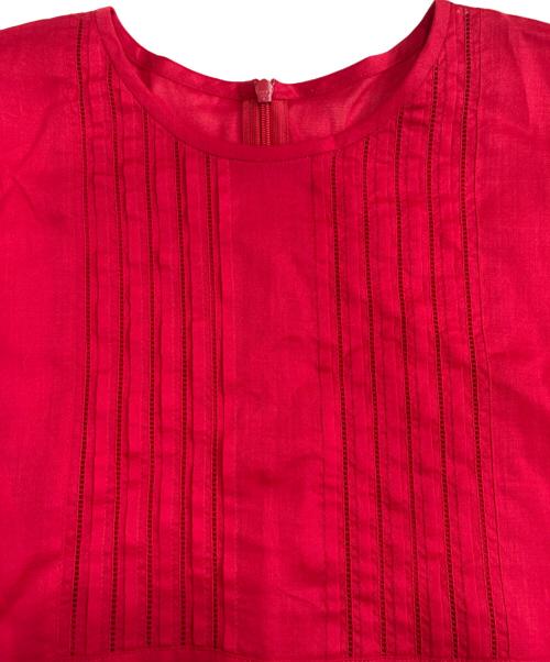 UNTITLED（アンタイトル）UNTITLED (アンタイトル) ブラウス レッド サイズ:Ｍ 未使用品の古着・服飾アイテム