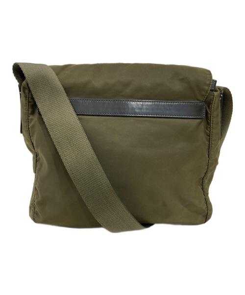 PRADA（プラダ）PRADA (プラダ) ナイロンショルダーバッグ カーキの古着・服飾アイテム