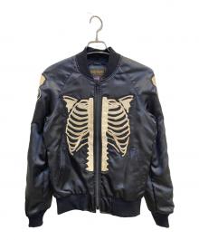 VANSON（バンソン）の古着「ボーンスカジャン」｜グレー