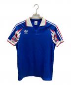 adidasアディダス）の古着「ゲームシャツ」｜ブルー