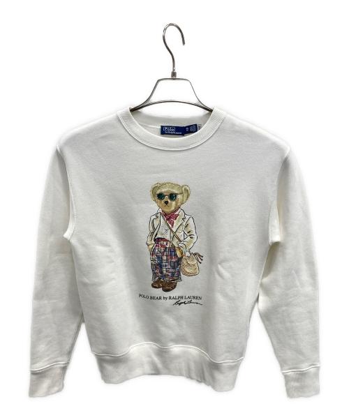 POLO RALPH LAUREN（ポロ・ラルフローレン）POLO RALPH LAUREN (ポロ・ラルフローレン) ポロベアビーズスウェット ホワイト サイズ:XSの古着・服飾アイテム