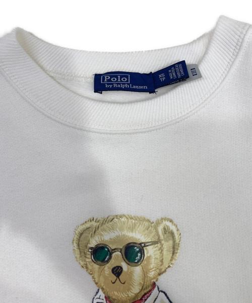 POLO RALPH LAUREN（ポロ・ラルフローレン）POLO RALPH LAUREN (ポロ・ラルフローレン) ポロベアビーズスウェット ホワイト サイズ:XSの古着・服飾アイテム