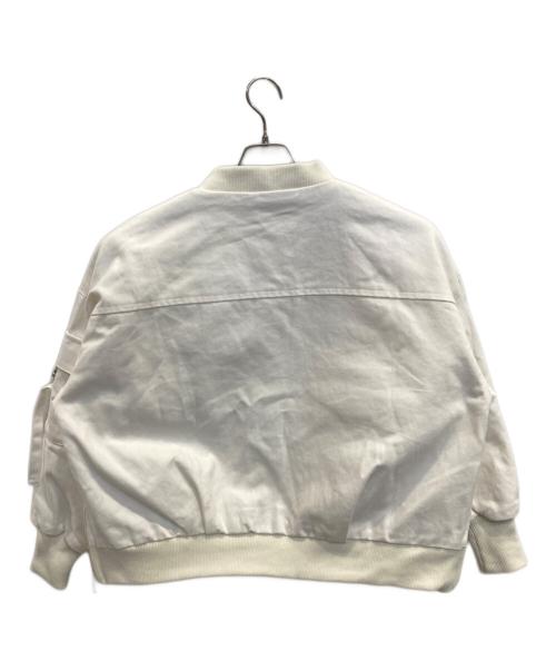 Q.anos（キュアノス）Q.anos (キュアノス) リバーシブルブルゾン ホワイト サイズ:Fの古着・服飾アイテム