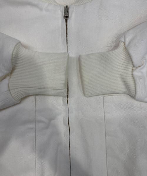 Q.anos（キュアノス）Q.anos (キュアノス) リバーシブルブルゾン ホワイト サイズ:Fの古着・服飾アイテム