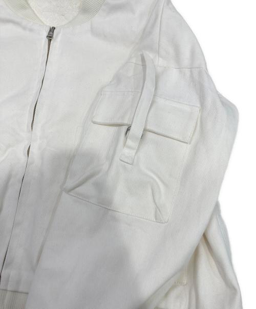 Q.anos（キュアノス）Q.anos (キュアノス) リバーシブルブルゾン ホワイト サイズ:Fの古着・服飾アイテム