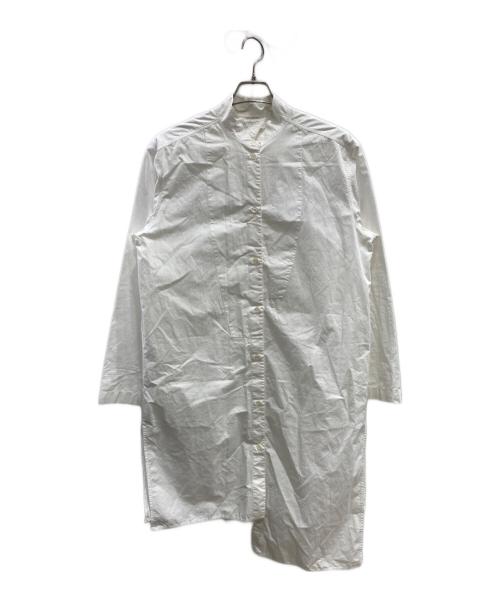 LOEWE（ロエベ）LOEWE (ロエベ) アシンメトリーシャツワンピース ホワイト サイズ:Mの古着・服飾アイテム