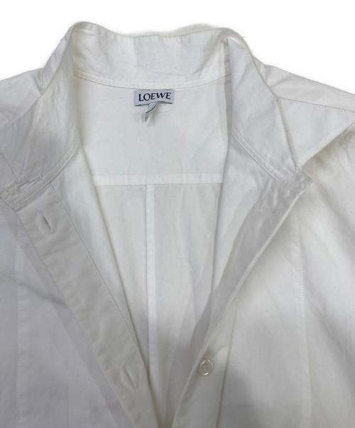 LOEWE（ロエベ）LOEWE (ロエベ) アシンメトリーシャツワンピース ホワイト サイズ:Mの古着・服飾アイテム