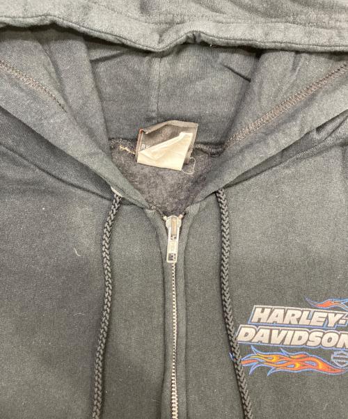 HARLEY-DAVIDSON（ハーレーダビッドソン）HARLEY-DAVIDSON (ハーレーダビッドソン) ジップパーカー ブラック サイズ:Sの古着・服飾アイテム
