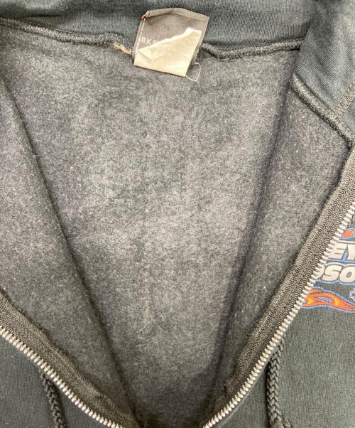 HARLEY-DAVIDSON（ハーレーダビッドソン）HARLEY-DAVIDSON (ハーレーダビッドソン) ジップパーカー ブラック サイズ:Sの古着・服飾アイテム
