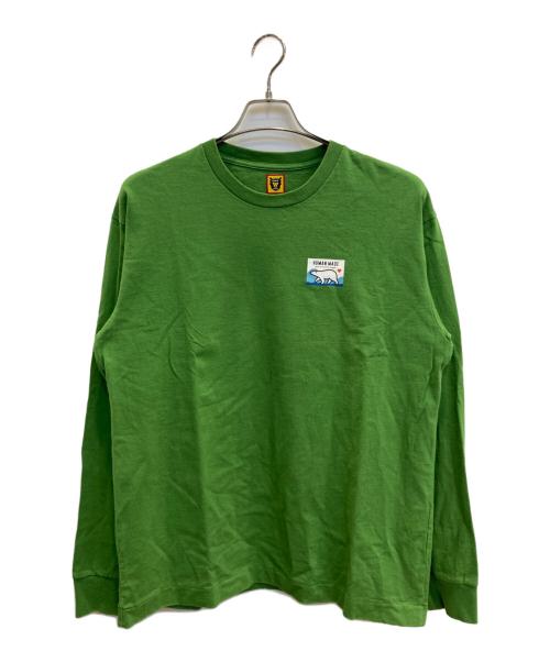 HUMAN MADE（ヒューマンメイド）HUMAN MADE (ヒューマンメイド) POLAR BEAR GRAPHIC L/S T-SHIRT グリーン サイズ:Lの古着・服飾アイテム